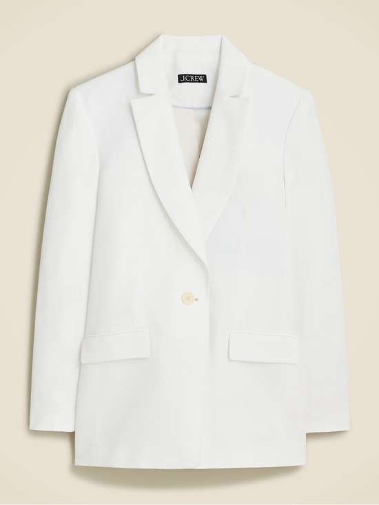 J. Crew Jackets & Blazers - J.Crew Tuxedo Blazer In Drapey Viscose White Women's Size 00